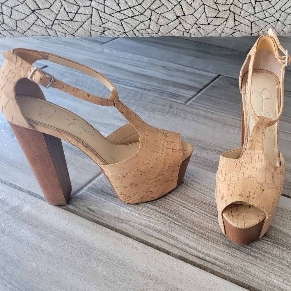 Jessica Simpson high summer heels